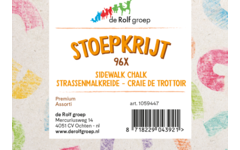Stoepkrijt | de Rolf groep | Premium klassenpakket, 96 stuks