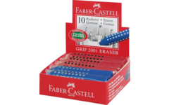 Gum Faber-Castell GRIP 2001 assorti, 10 stuks