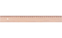 Liniaal hout 30 cm met inleg