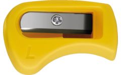 Puntenslijper links STABILO EASYgraph en EASYcolors geel