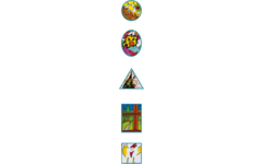 Tekenpapier wit, rond 25 cm 500 vel, 120 grs.