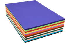 Tekenpapier Maskarade 23x33 cm 12 kleuren ass. 480 vel, 120 grs.
