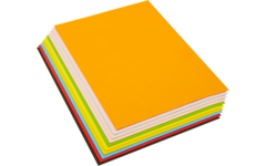 Tekenpapier 45 x 64 cm 10 kleuren 100 vel, 80 grs.
