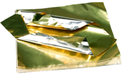 Metaalfolie A4 met reliëf goud/zilver, 12