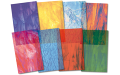 Glas in lood papier 8 soorten, 24 vel