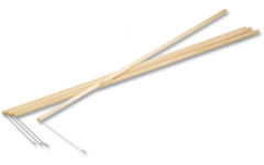 Lampionstokjes met veer 60 cm 50 stuks