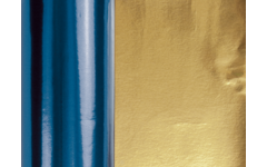 Aluminiumfolie goud/blauw 50 cm x 10 meter