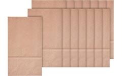 Blokbodemtasjes bruin 12 x 6 x 21 cm, 15 stuks