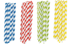 Rietjes papier assorti, 100 stuks