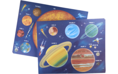 Designpapier zonnestelsel 21,5 x 28 cm, 64 vel