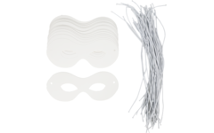 Masker karton 18 x 7,5 cm met elastiek, 50 stuks