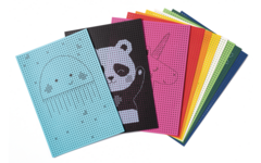 Borduurkarton 17,5 x 24,5 cm 10 kleuren, 40 vel bedrukt