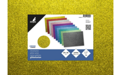 Glitterkarton 25 x 35 cm 300 grs, 10vel