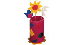 Ribbelkarton fijne golf 25 x 35 cm assorti, 10 vel