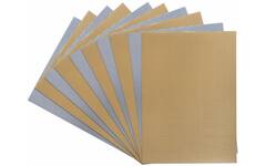 Ribbelkarton fijne golf 25 x 35 cm goud/zilver, 10 vel