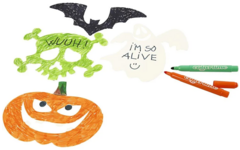 Halloween figuren 25  x 17 cm, 16 stuks