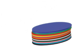 Vouwbladen ovaal 12 cm 60 grs 12-kleuren 480 vel