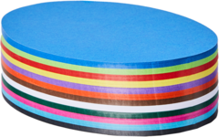 Vouwbladen ovaal 20 cm 60 grs 12-kleuren 480 vel