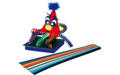 Vlechtstroken 50 x 1 cm 60 grs 12-kleuren 480 stroken