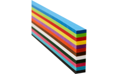 Vlechtstroken 50 x 1 cm 60 grs 12-kleuren 480 stroken