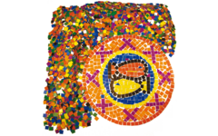 Mozaïekvierkanten dubbelzijdig 1 x 1 cm, 2000 stuks