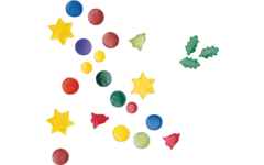 Plakfiguren kerstass. 28 zakjes verdeeld over 9 figuren