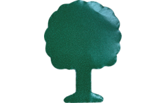 Plakfiguren boom groen, 400 stuks