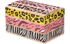 Washi Tape dierenpatronen 15 mm x 5 meter, 5 stuks