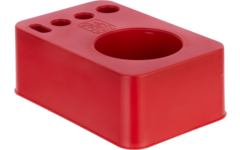 Materiaalblokje kunststof rood