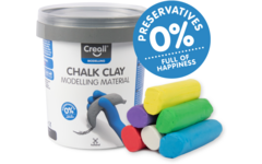 Stoepkrijt klei Creall, 6 kleuren, 750 gram