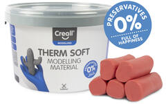 Klei Creall therm soft rood, 2 kg - vanaf 8 jaar