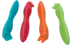 Klei spatel soft grip diverse patronen, 4 stuks