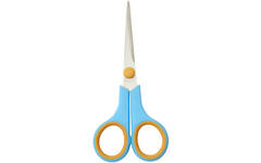 Schaar 14 cm soft-grip links- en rechtshandig blauw