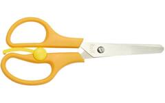 Schaar 14 cm met zelf-opende veer linkshandig oranje