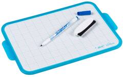 Whiteboard/wisbord BIC Velleda 19 x 26 cm blauw. 24 stuks