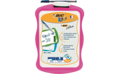 Whiteboard/wisbord BIC Velleda 20 x 30 cm roze, 24 stuks