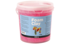 Klei foam clay, neon roze emmer 560 gram