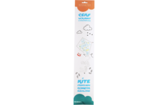 Vlieger wit nylon 40 x 50 cm, 5 stuks