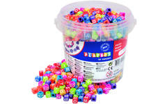 Letterkralen 7 x 7 mm, gekleurd, 1250 stuks