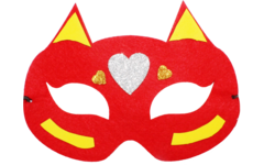 Superhelden maskers vilt 18 x 10 cm, 12 stuks
