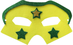 Superhelden maskers vilt 18 x 10 cm, 12 stuks