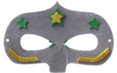 Superhelden maskers vilt 18 x 10 cm, 12 stuks