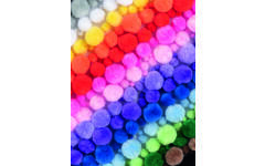 Crea-box pompons assorti, 900 stuks