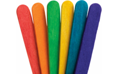 Lollystokjes gekleurd, 1000 stuks, 1 x 11,4 cm