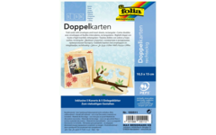 Wenskaart dubbel ecru, 5 stuks