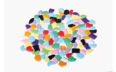 Mozaïekstenen kunststof ass. kleuren vormen, 1 kg