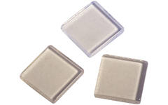 Acrylmozaïek 1 x 1 cm transparant wit-ecru 205 stuks