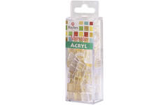 Acrylmozaïek 1 x 1 cm transparant wit-ecru 205 stuks