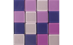 Acrylmozaïek 1 x 1 cm transparant violet 205 stuks