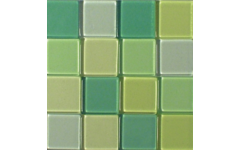 Acrylmozaïek 1 x 1 cm transparant lindegroen 205 stuks